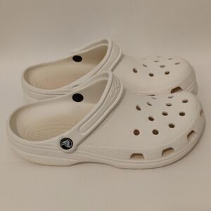 Crocs Classic Clogs Sandals Sneakers Unisex White Men's 6 / Women's 8